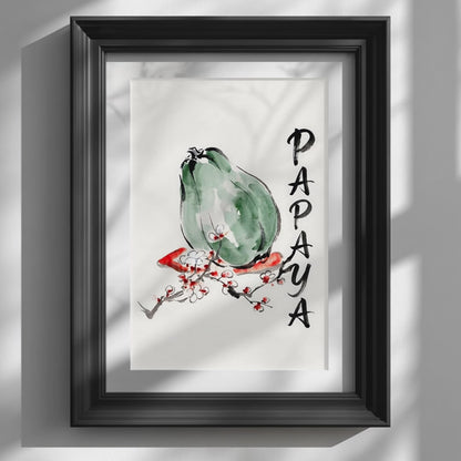 Southeast Asian Green Papaya Print