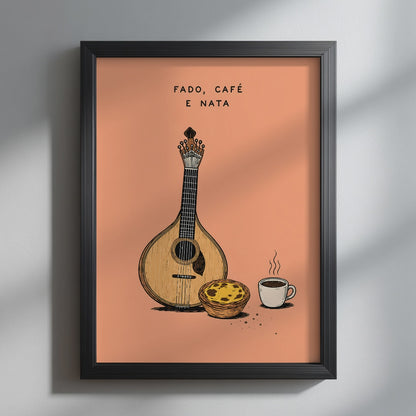 Video showcasing the available sizes for Portuguese Coffee Culture Kitchen Wall Art. It begins with a close-up of the artwork displayed in a black frame, followed by each available print size