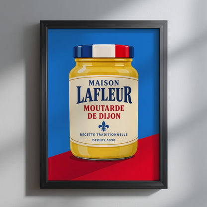 French Dijon Mustard Jar Pop Art Poster