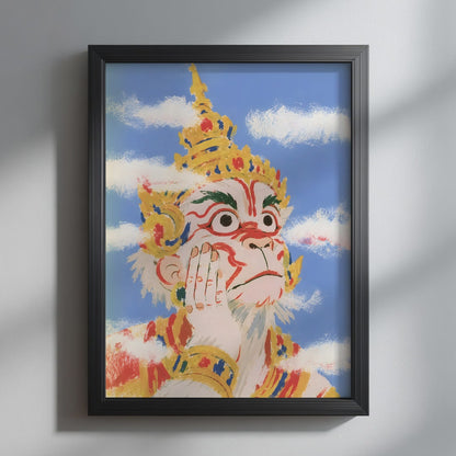Thai Hanuman in the Clouds Poster