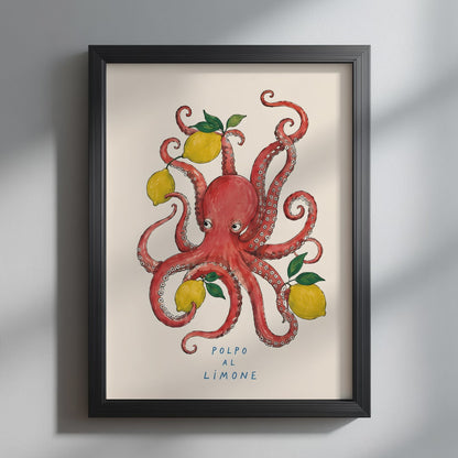 Italian Octopus & Lemon Food Print
