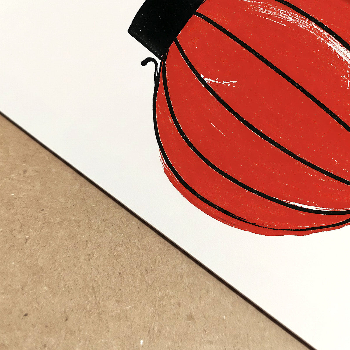 Red Hanging Vietnamese Lantern Print