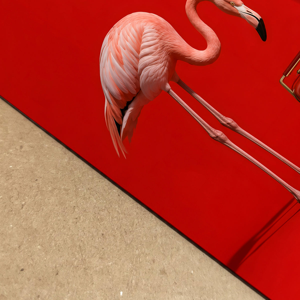 Pink Flamingo Vintage Radio Print