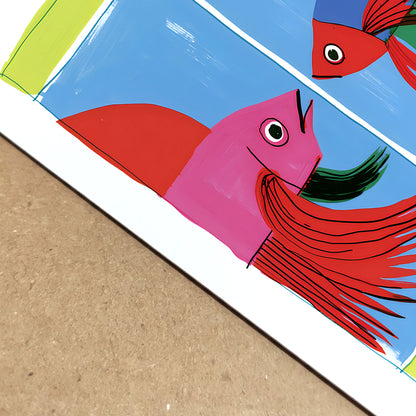 Thai Siamese Fighting Fish Print