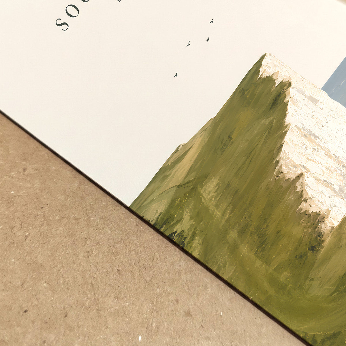 East Sussex Chalk Cliffs Print