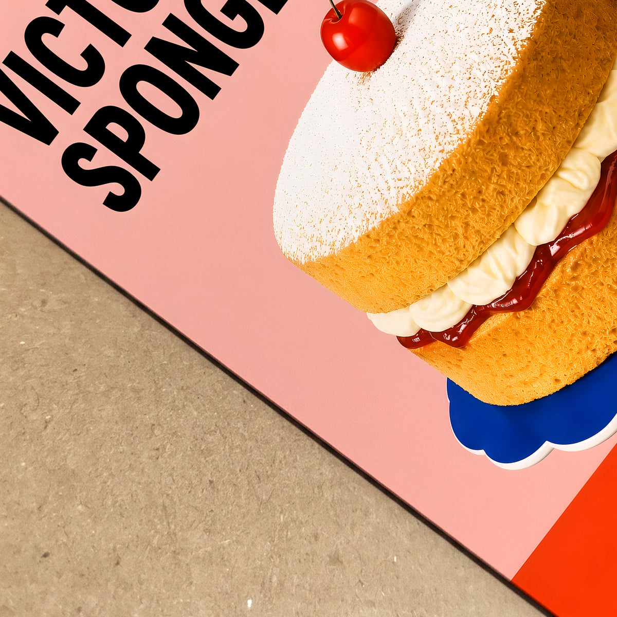 British Victoria Sponge Cake Print