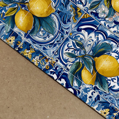 Portuguese Lemon Azulejo Print