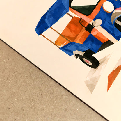 Minimalist Tuk Tuk Vehicle Poster