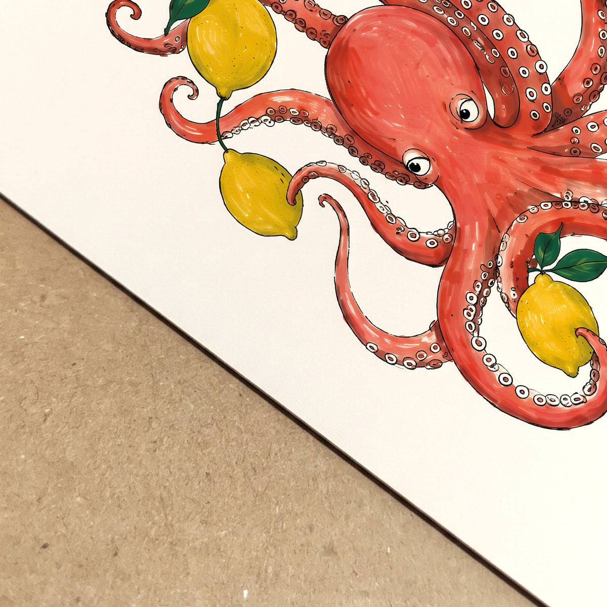 Italian Octopus & Lemon Food Print
