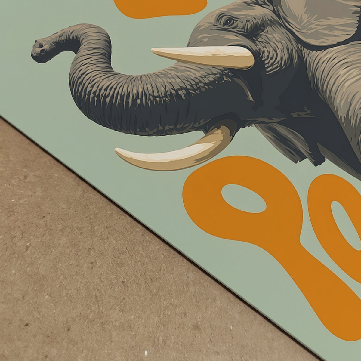 African Elephant Power Print