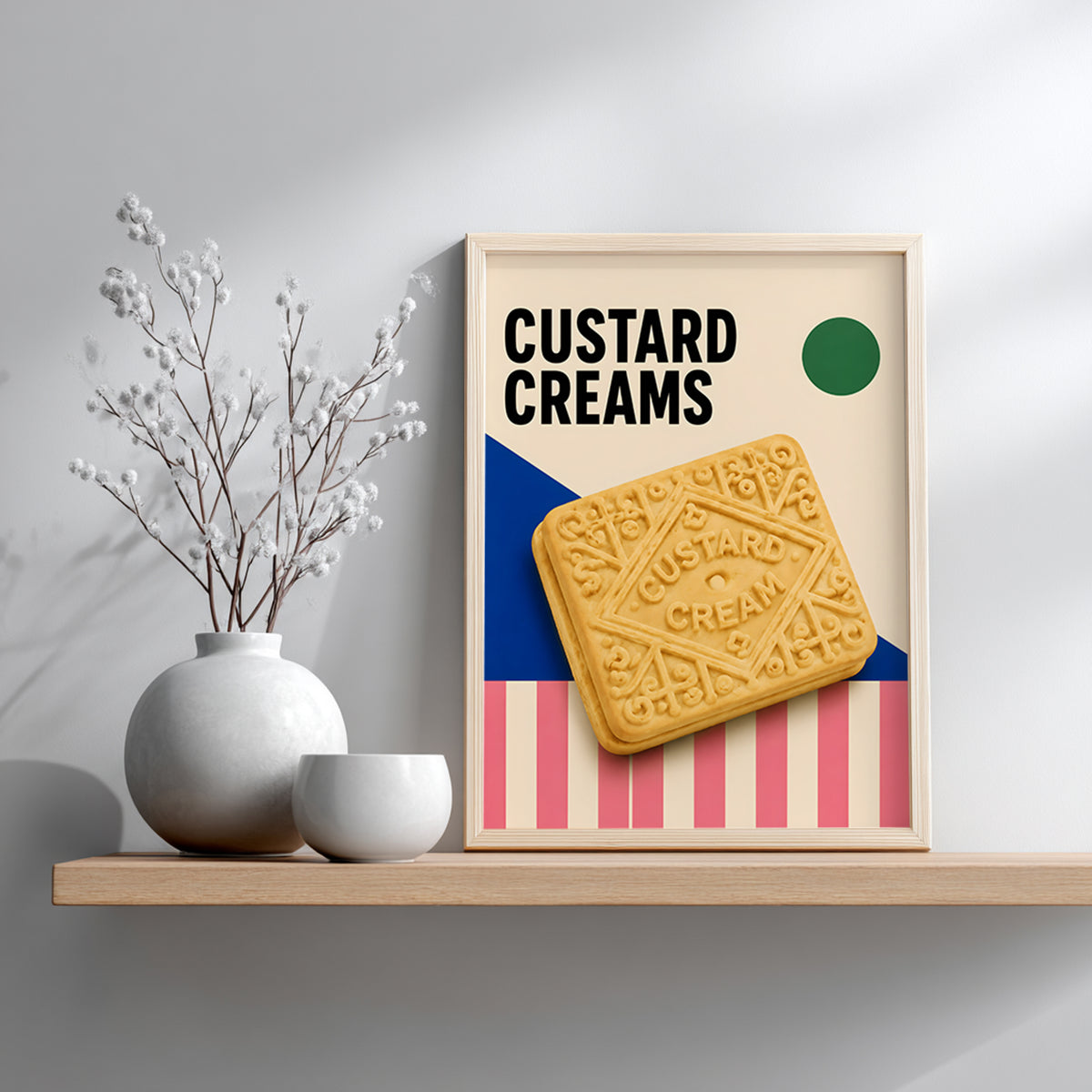British Custard Cream Biscuit Print