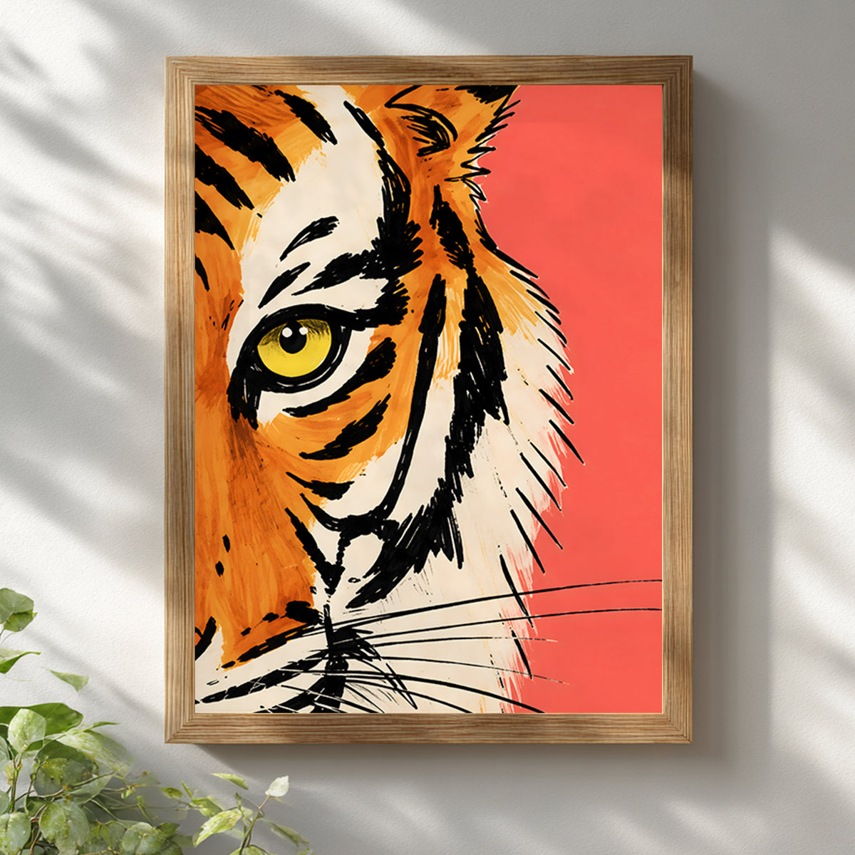 Malayan Tiger Face Print