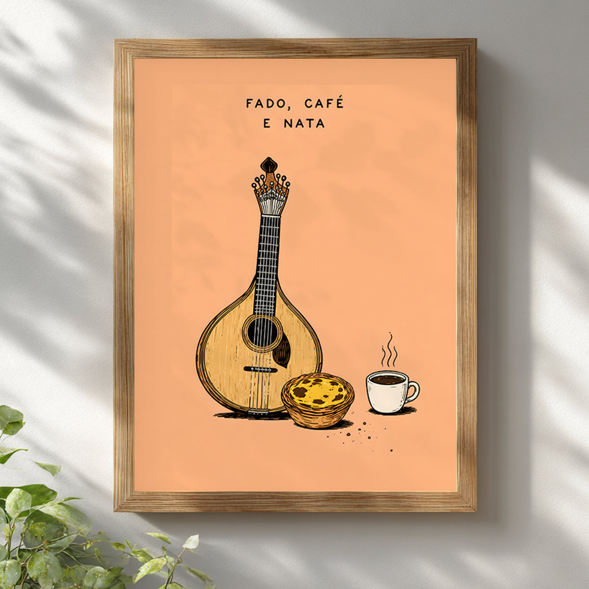 Portuguese Fado Guitar & Coffee Print