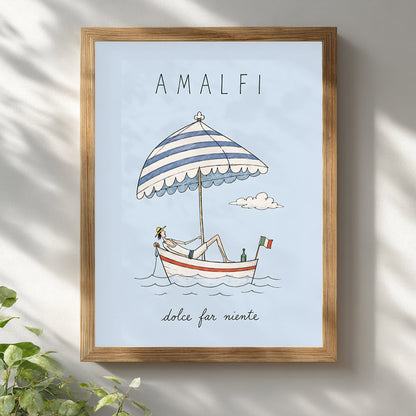 Amalfi Dolce Far Niente Boat Print