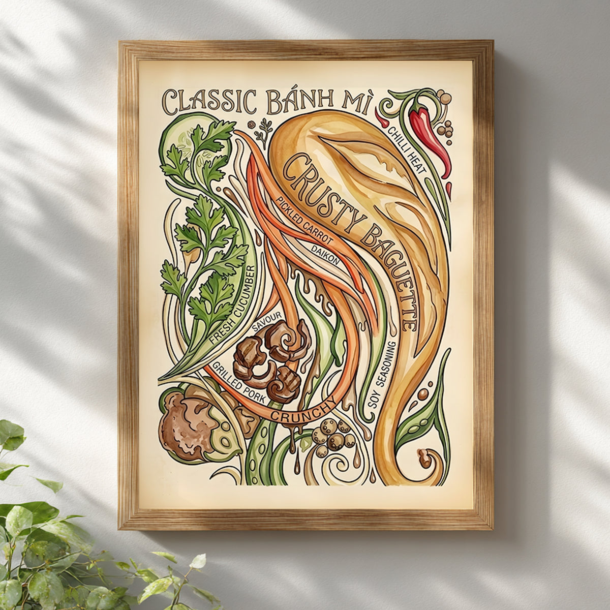 Vietnamese Bánh Mì Recipe Poster