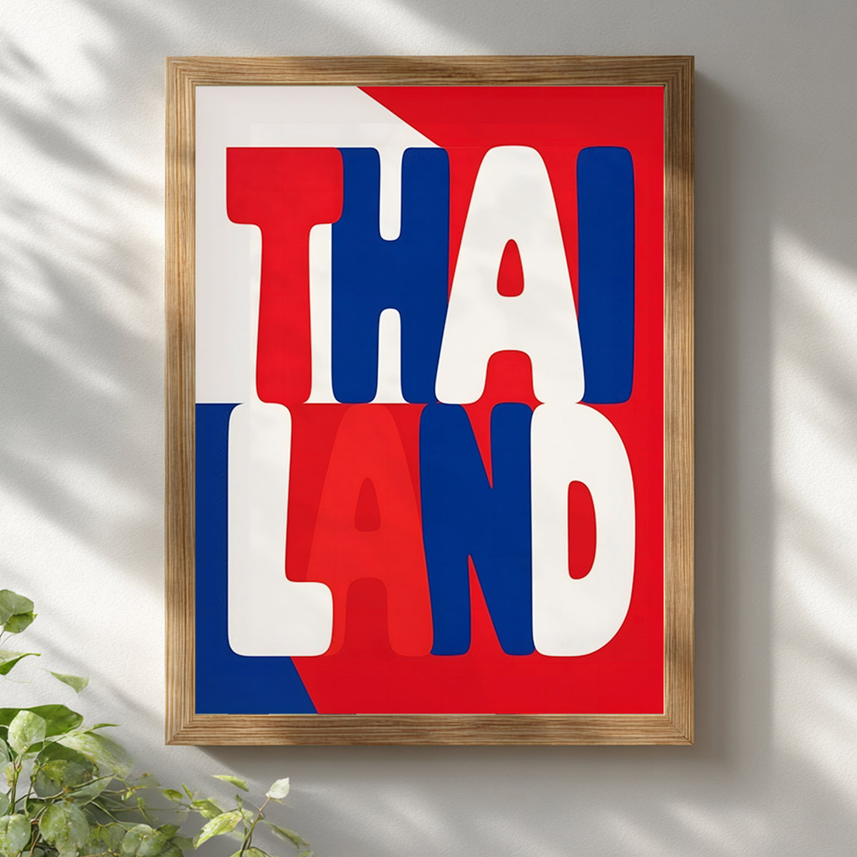 Thailand Flag Typography Print