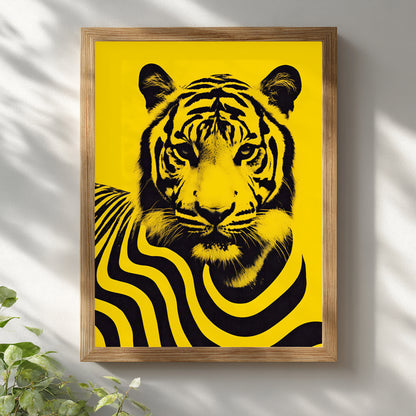 Yellow Stripe Malayan Tiger Print