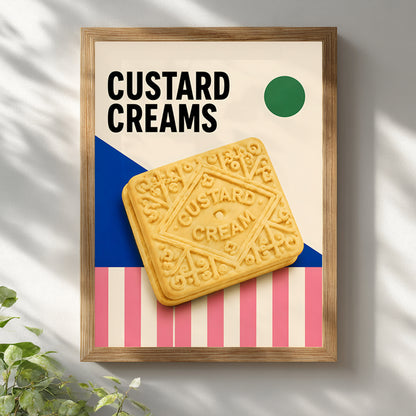 British Custard Cream Biscuit Print