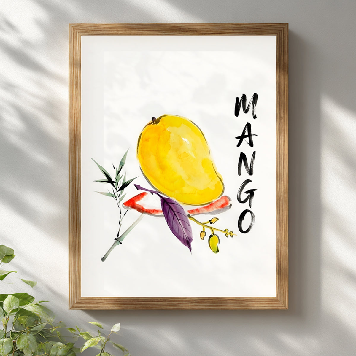 Yellow Mango Watercolour Print