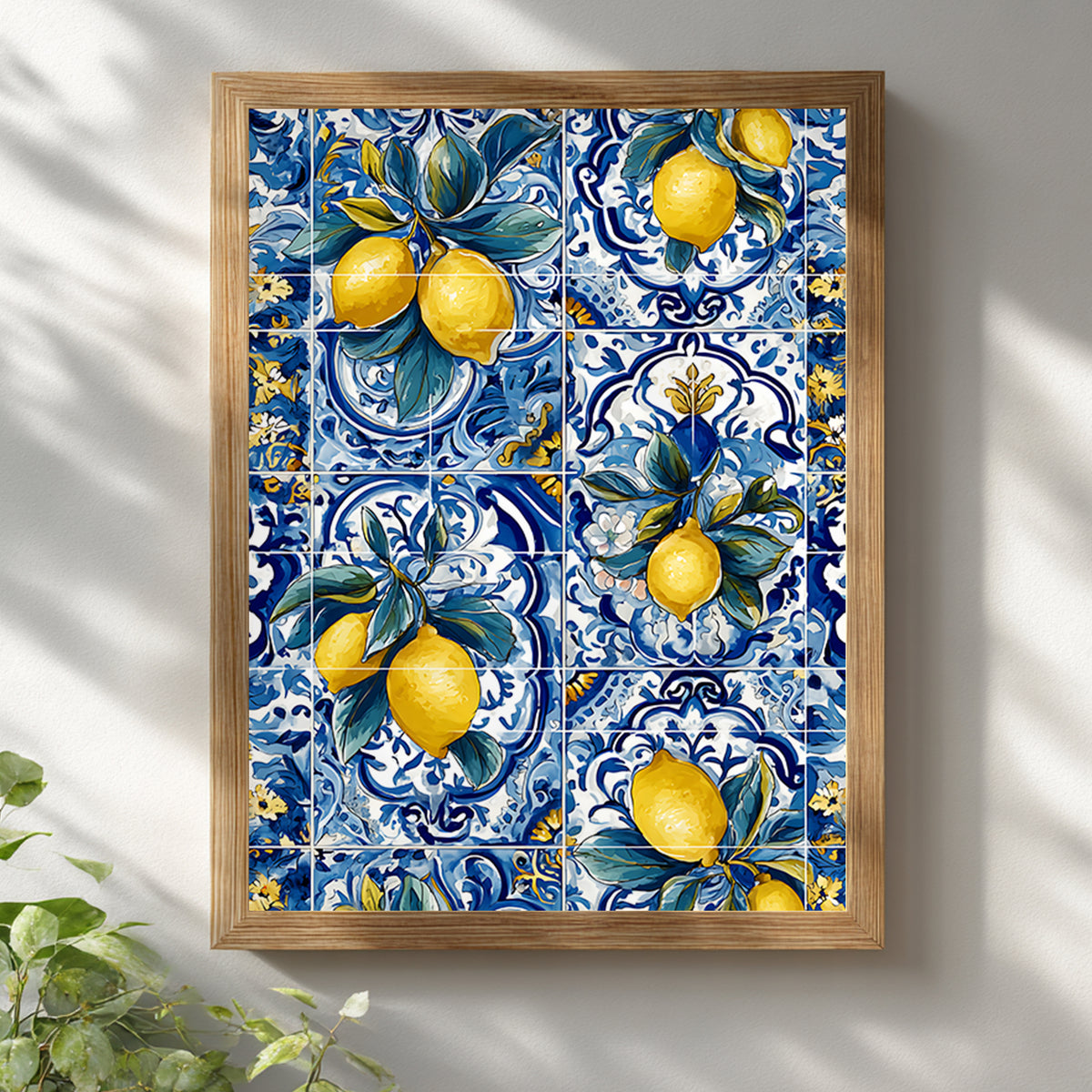 Portuguese Lemon Azulejo Print