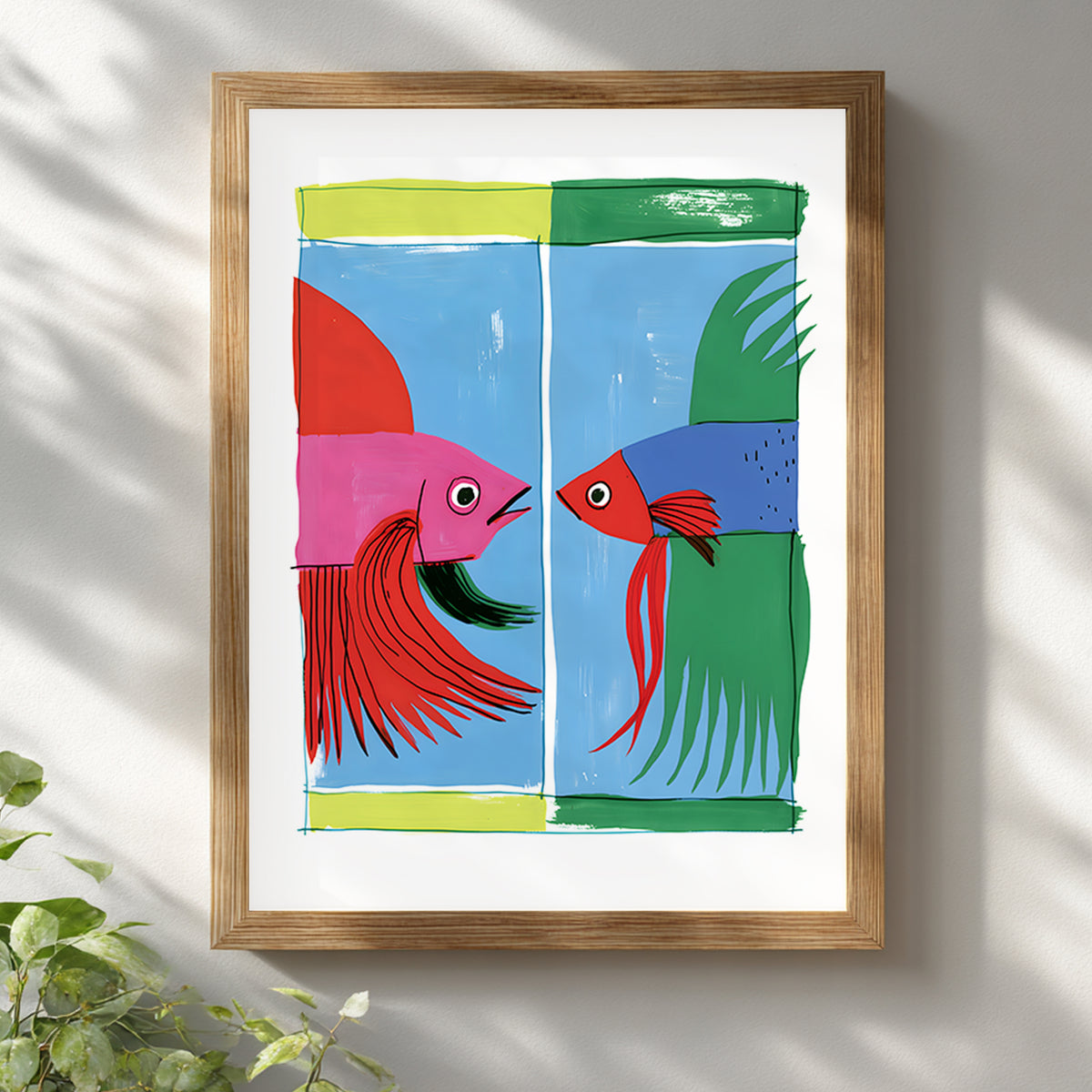 Thai Siamese Fighting Fish Print